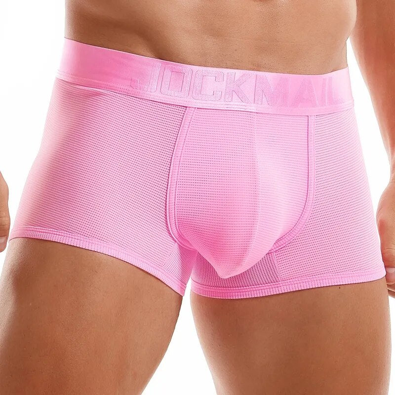 Men Soft Comfortable Mesh Boxer Briefs Underwear – Underwear For