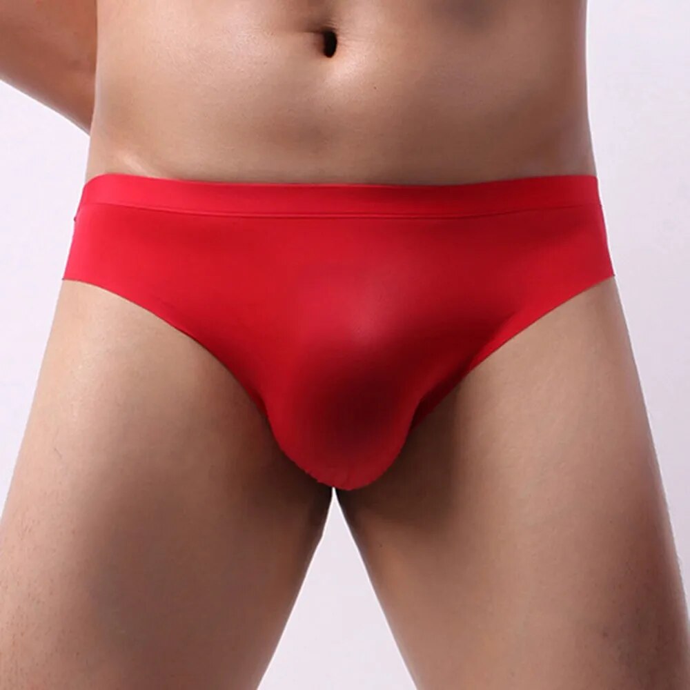 Men's Ultra-Thin Breathable Ice Silk Briefs Underwear