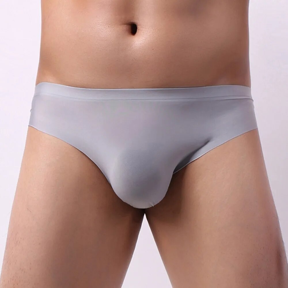 Men's Ultra-Thin Breathable Ice Silk Briefs Underwear