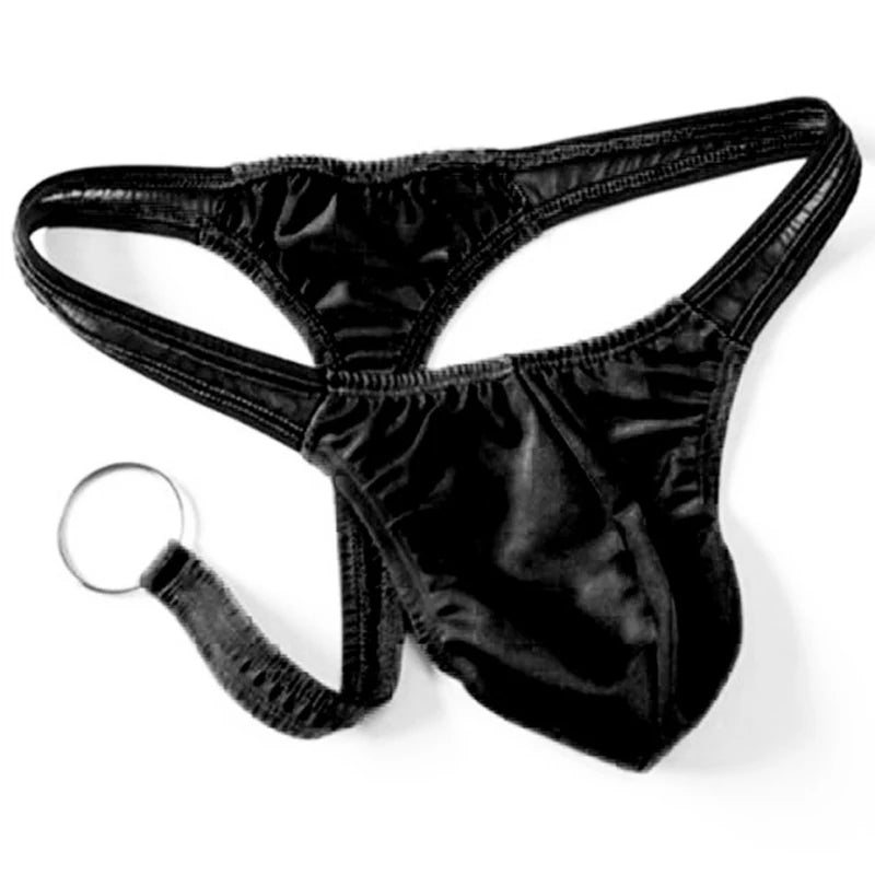 Men's Hot Thong U Convex Pouch G string Underwear with Ring