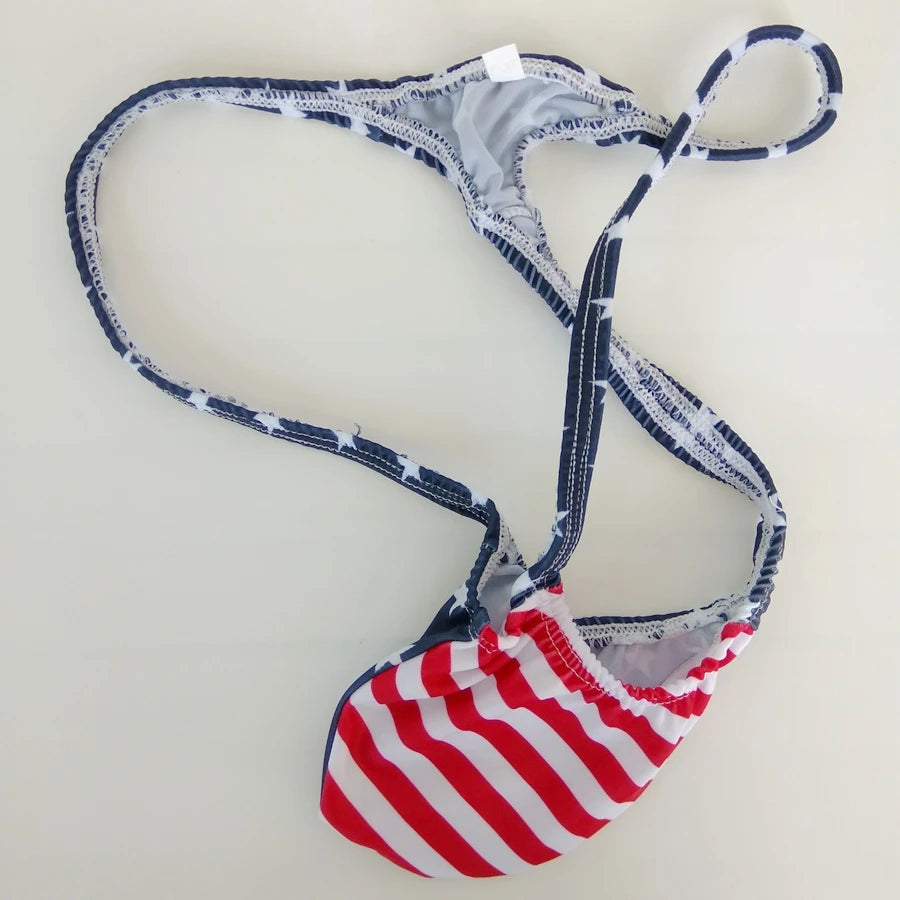 Men's Stars and Stripes Thong Underwear