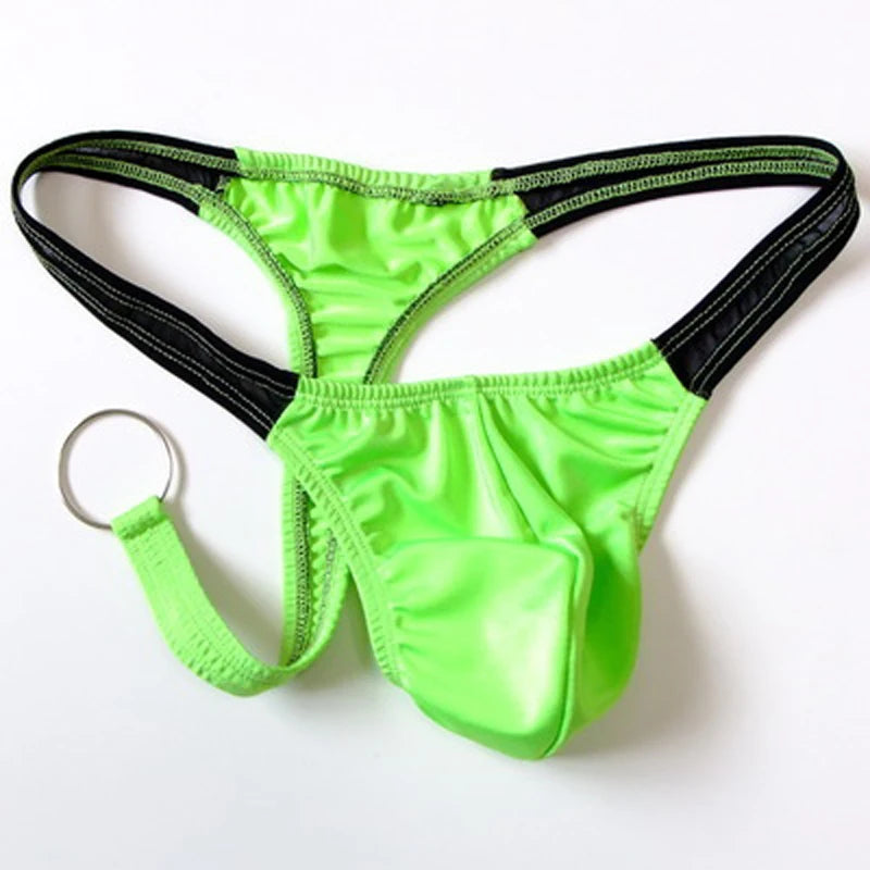 Men's Hot Thong U Convex Pouch G string Underwear with Ring