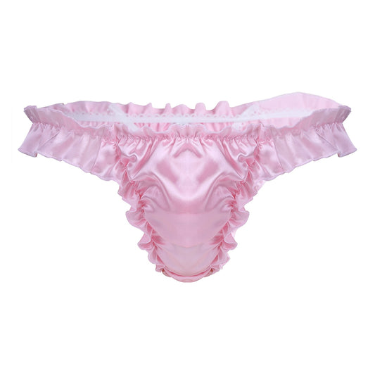 Sexy Men's Thong Lingerie Ruffled Underwear