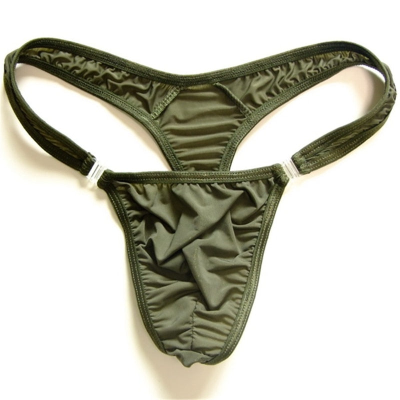 Men Sexy Thong with Button underwear