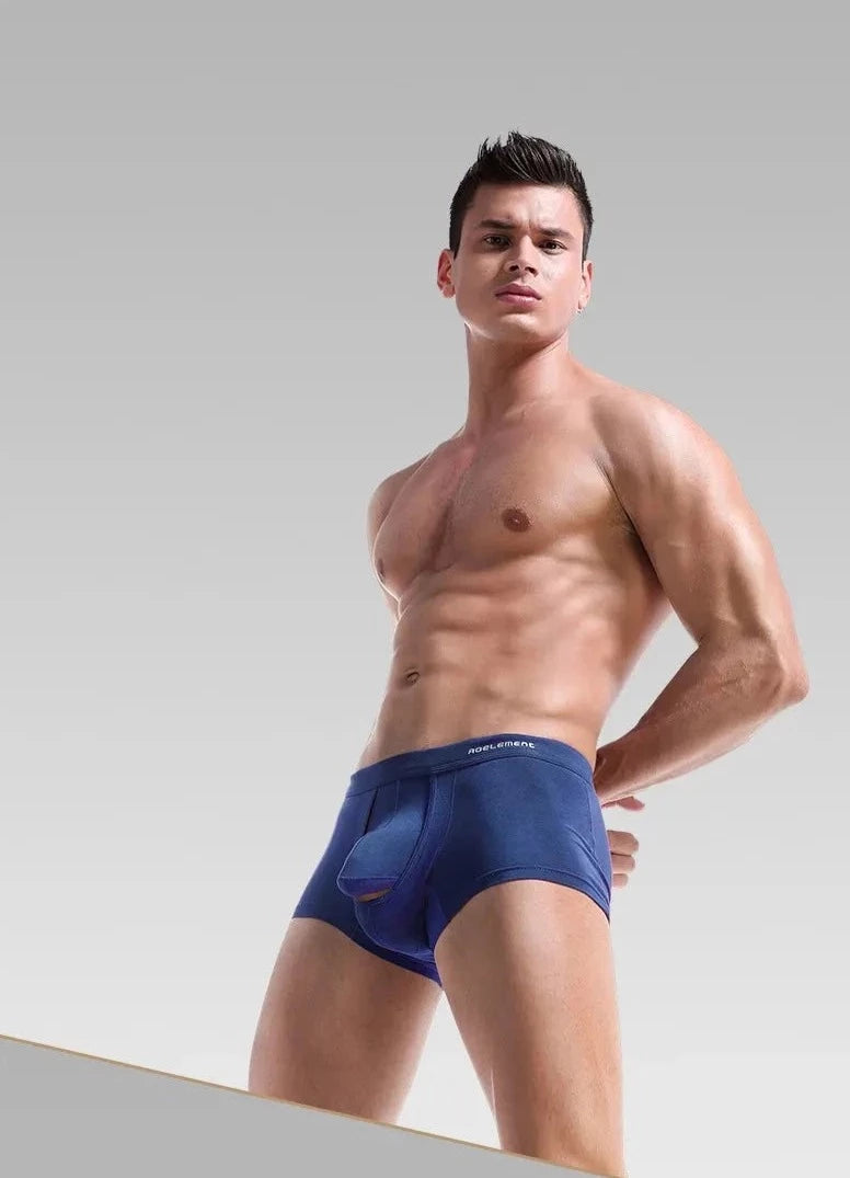 Boxer Briefs Open Front Underwear for Men