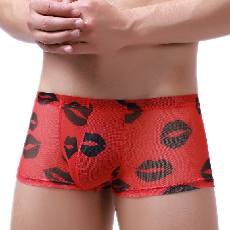 Men Sexy Boxer Kisses Printed underwear