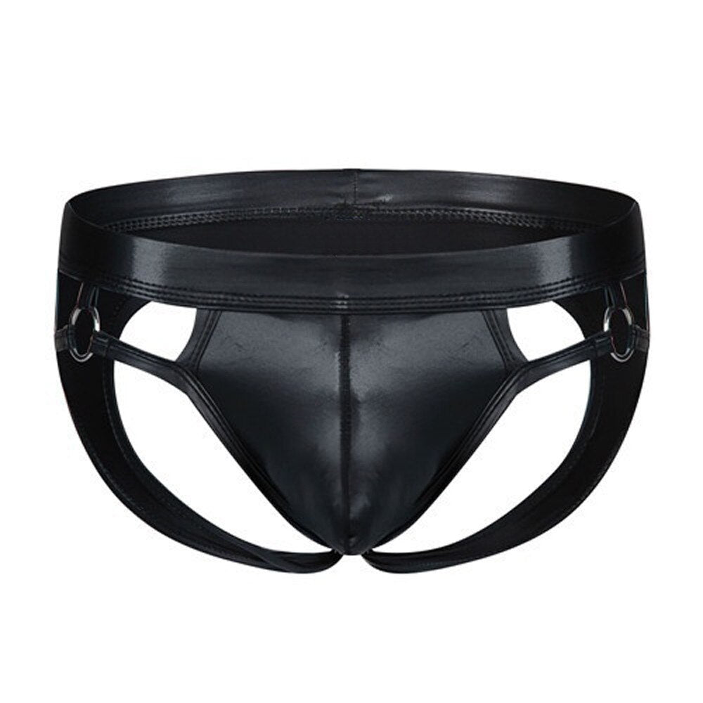 Sexy Male Leather Jockstrap Underwear