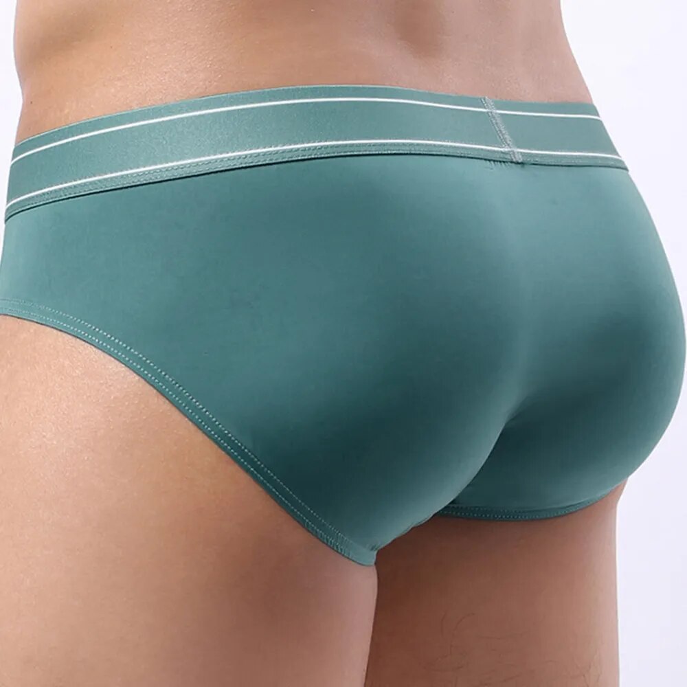 Soft Men's Ice Silk Briefs Bulge Pouch Underwear