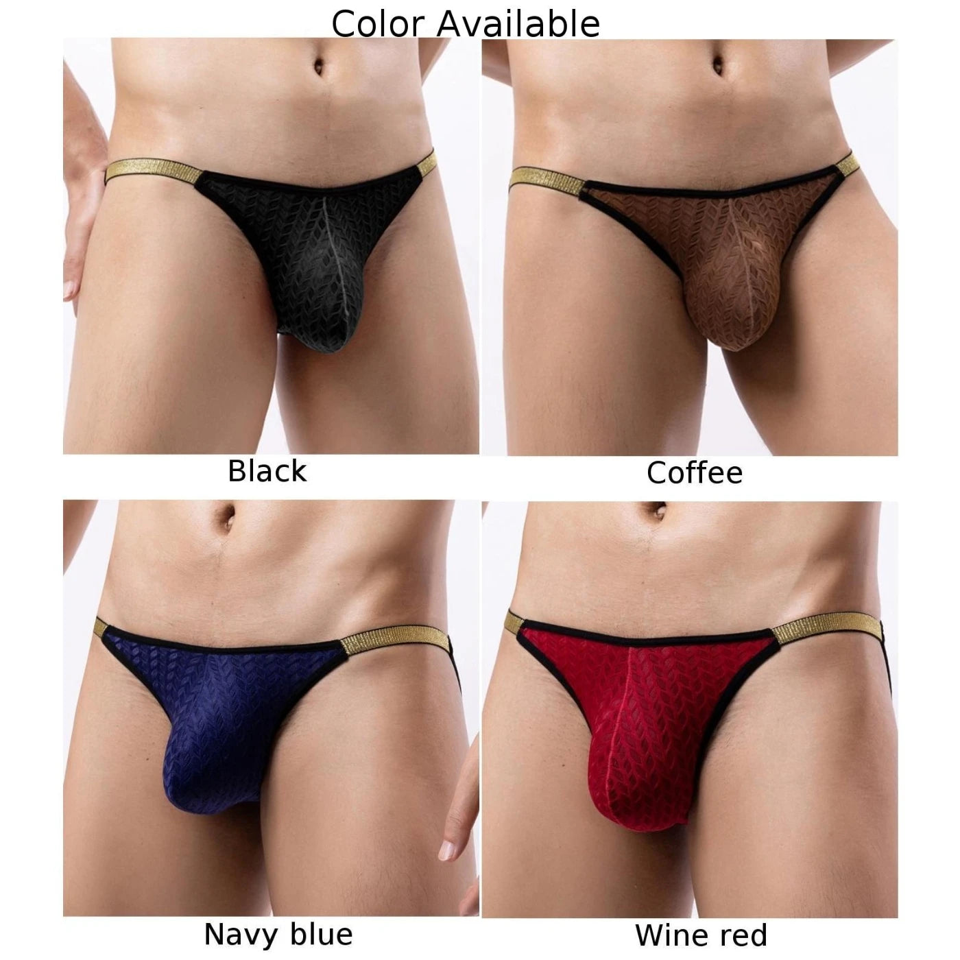 Men Sexy Breathable Low Waist Briefs Underwear