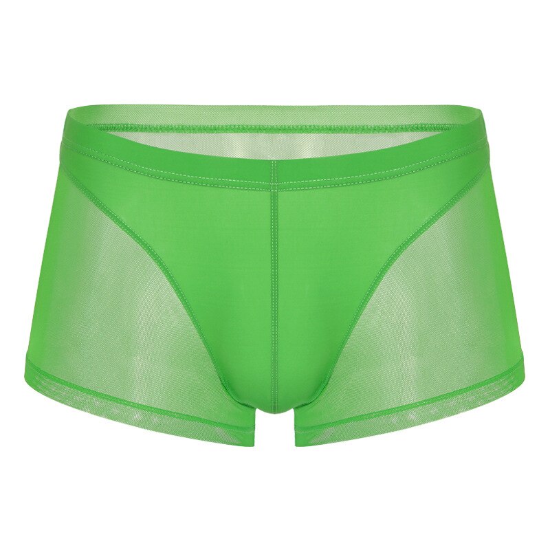 Men Boxer Briefs Translucent Mesh Underwear