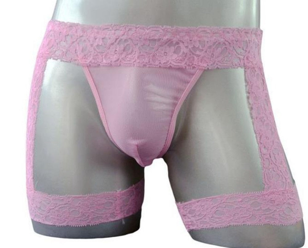 Men Lace Buttocks Panties