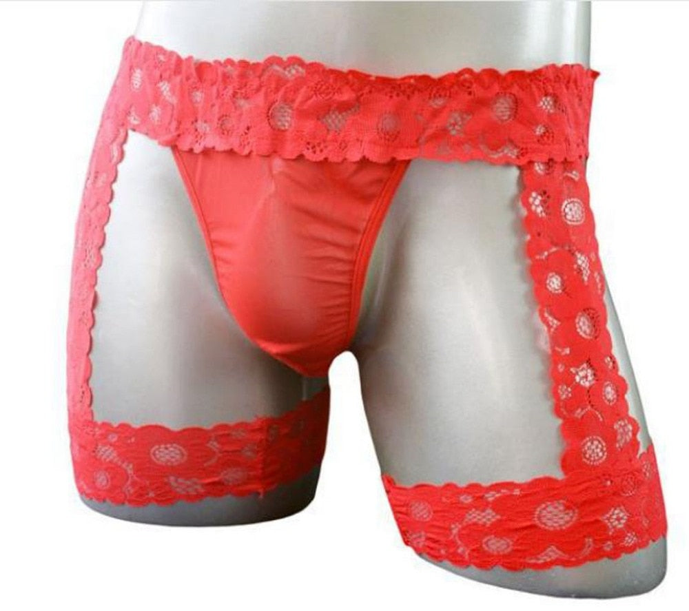 Men Lace Buttocks Panties