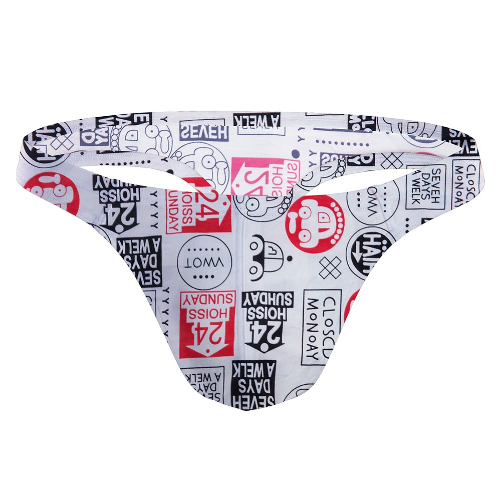 Men's Printed Thongs Underwear