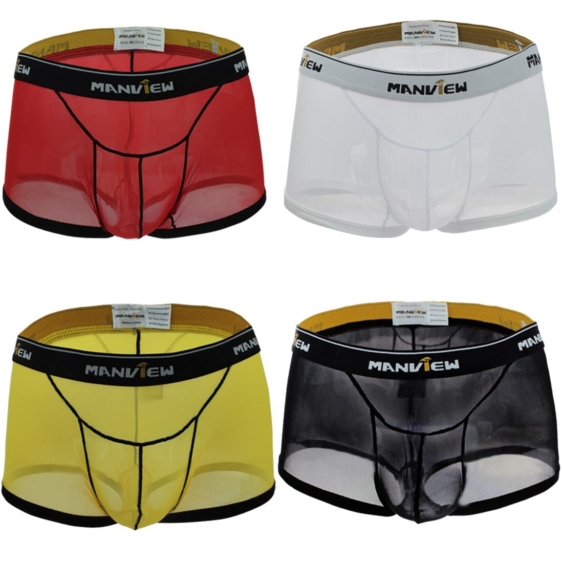 Men Boxer Briefs Translucent underwear