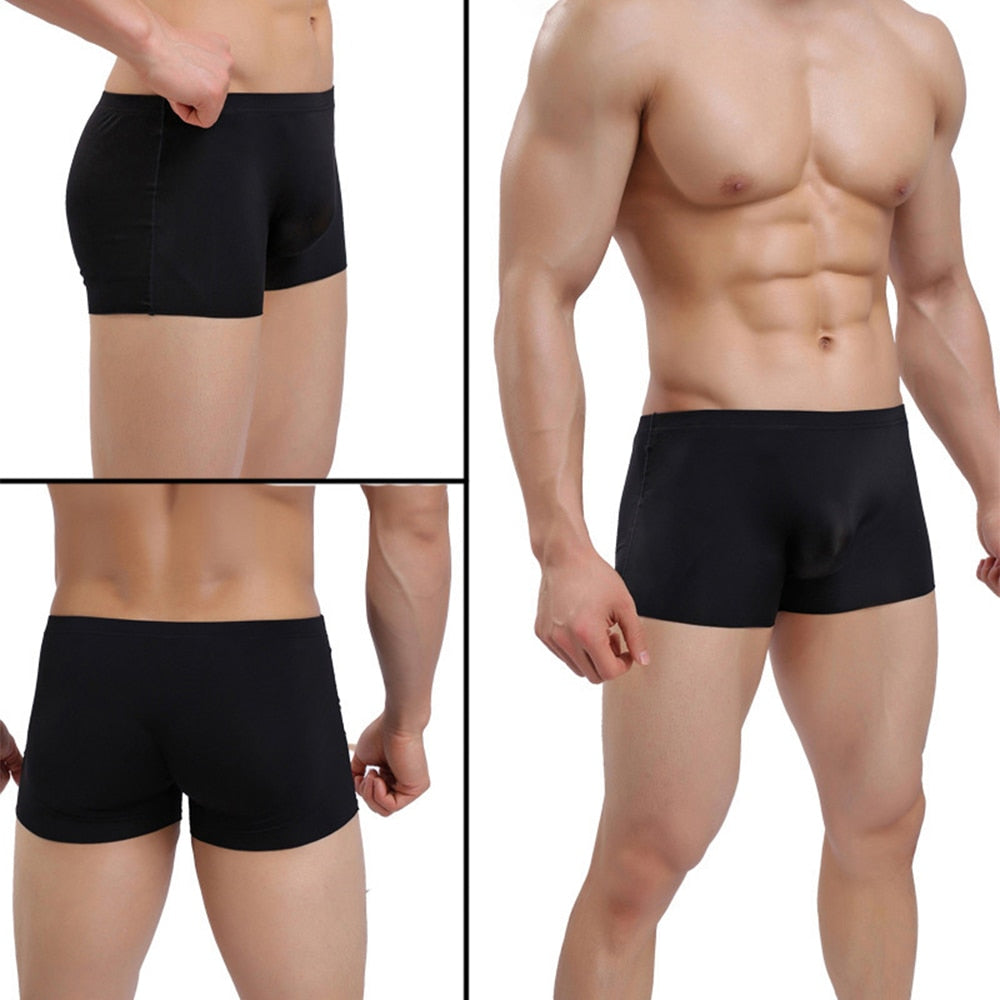 Men's Boxer Briefs Soft Seamless Underwear