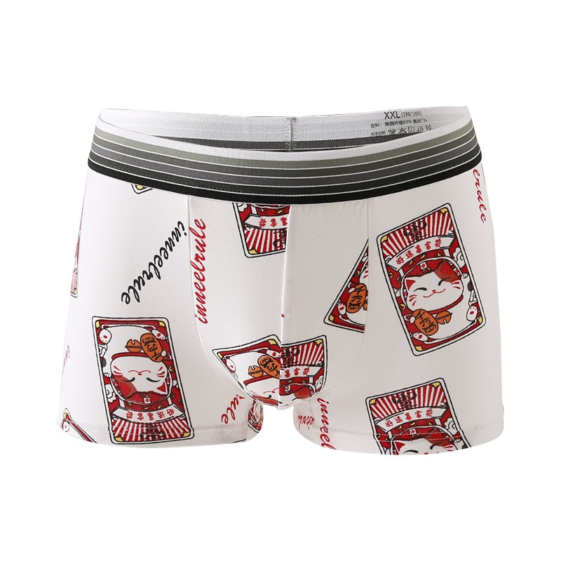 Men Cartoon Boxer Briefs Underwear