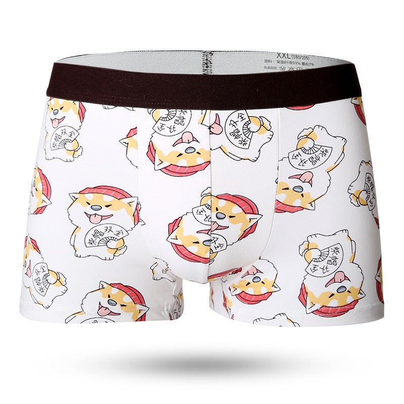 Men Cartoon Boxer Briefs Underwear